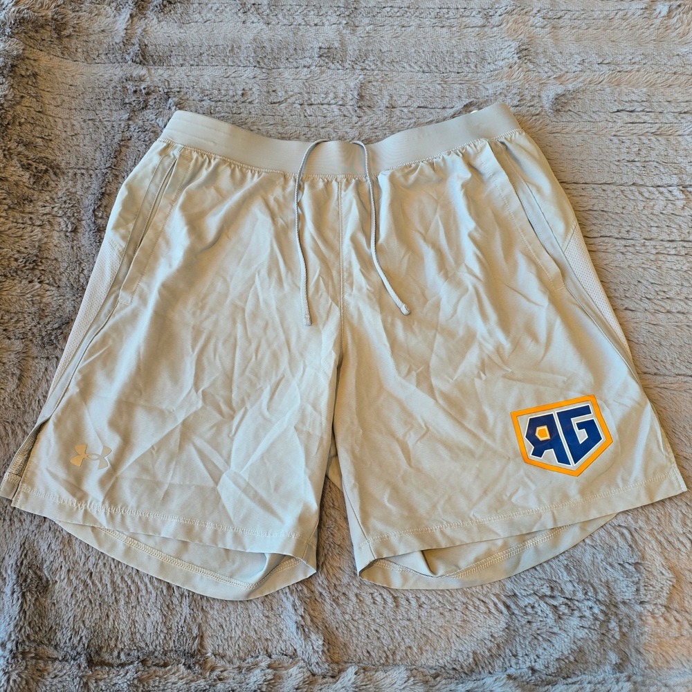 Under Armour Mens 7 Inch Running Shorts Grey RG Graphic Athletic Size‎ Large